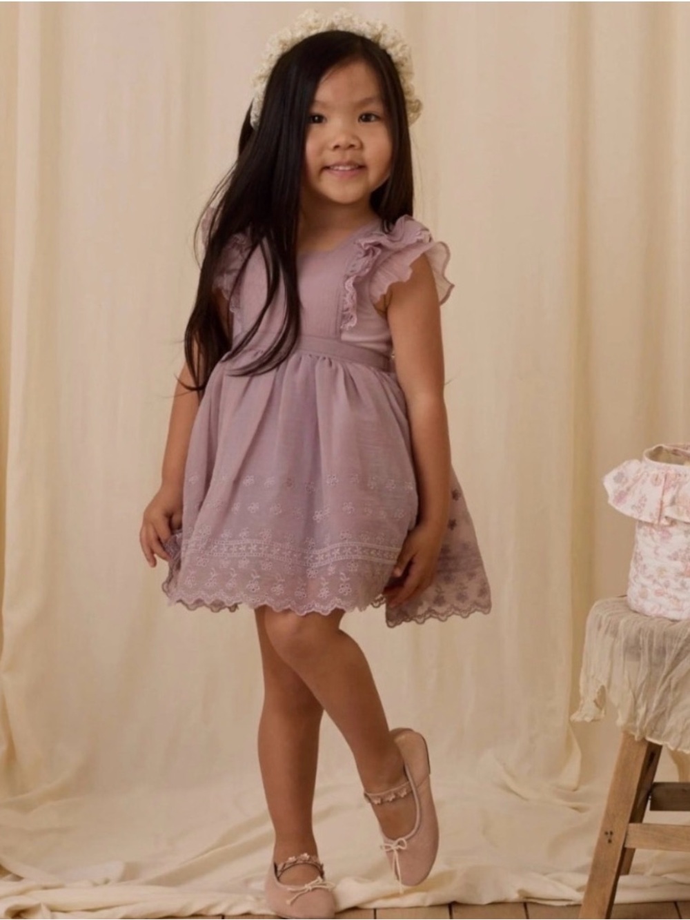 Nora Lee PROVENCE DRESS- Lavender 2T